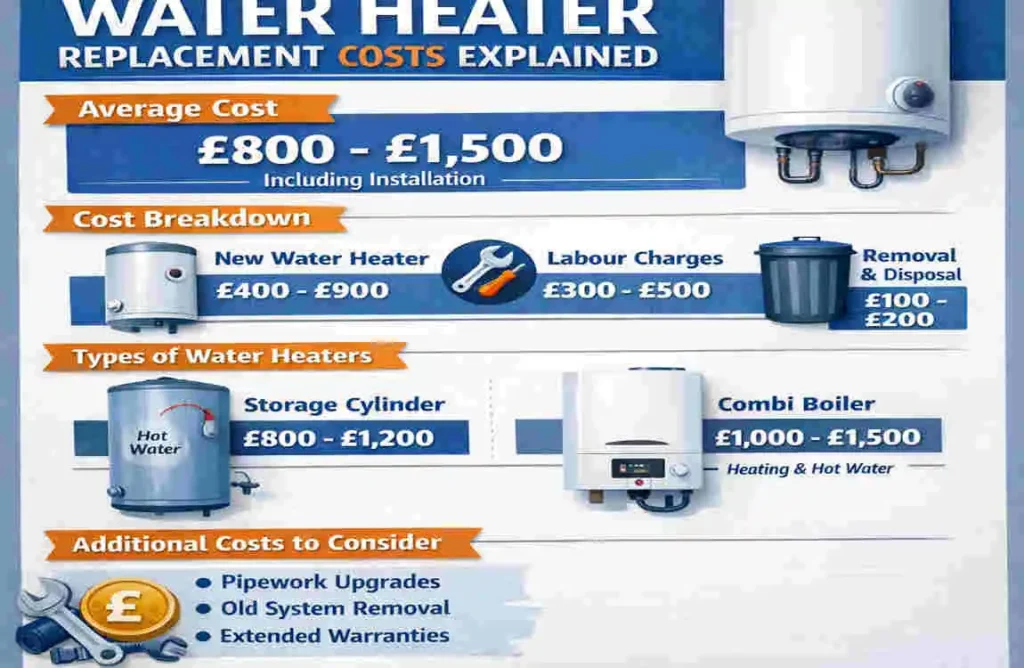 water heater replacement cost in uk