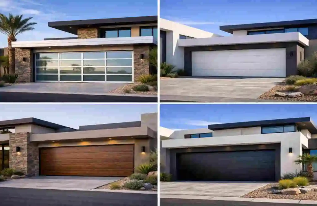 garage door style consultation modern home exteriors las vegas