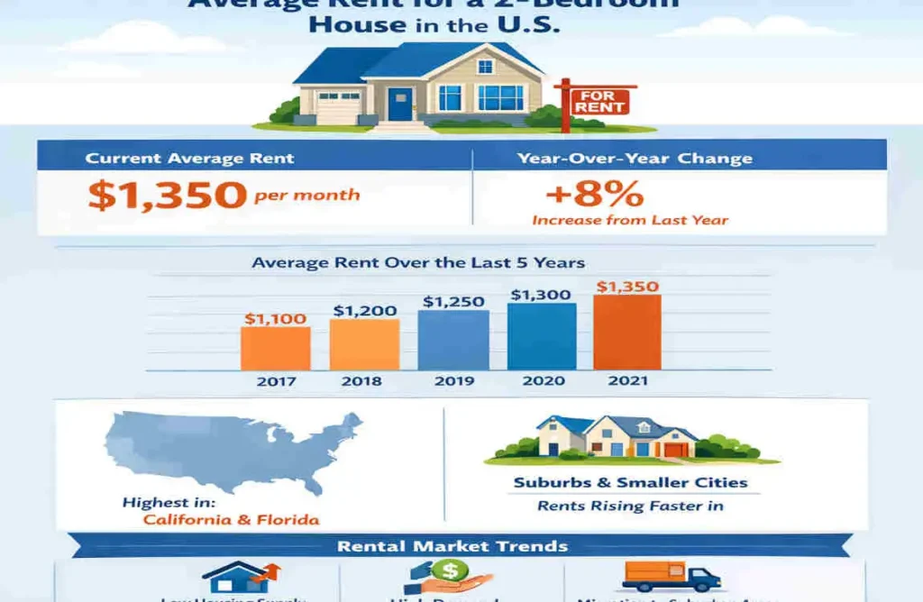 average 2 bedroom house rent