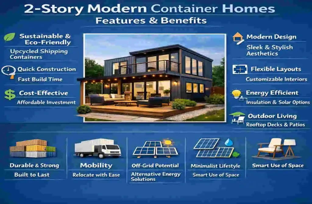 2 story modern container homes