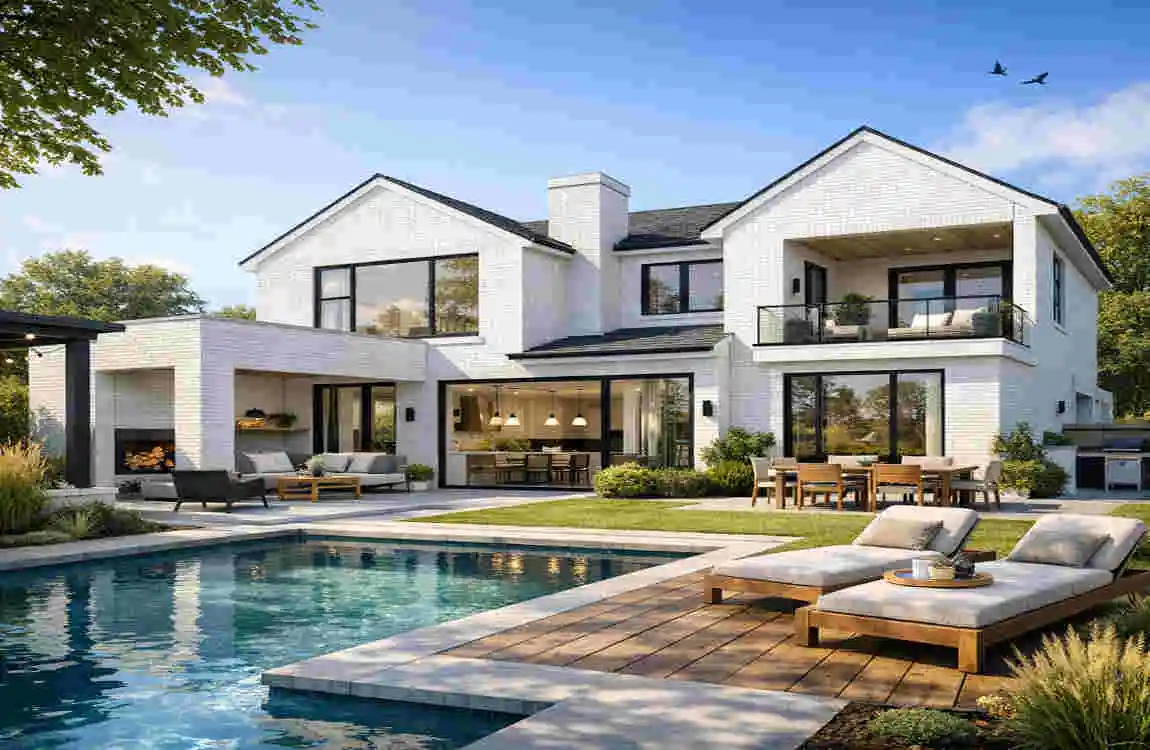 Modern White Brick Home?