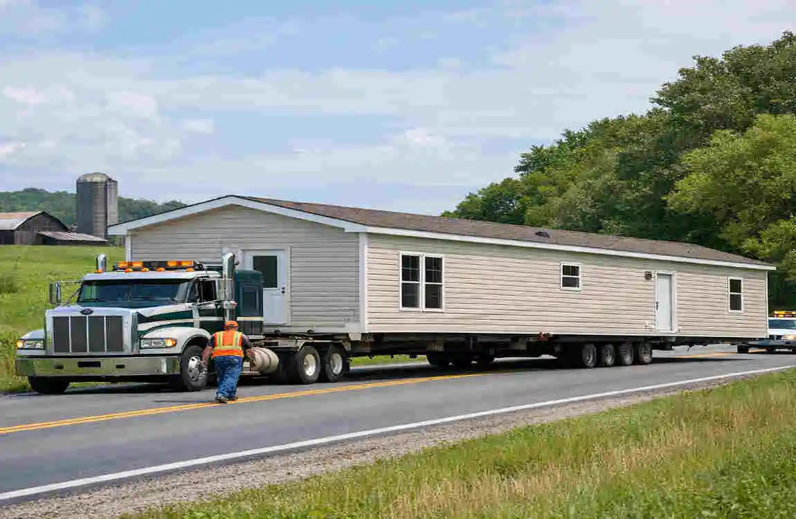 how much does a 14x60 mobile home weigh