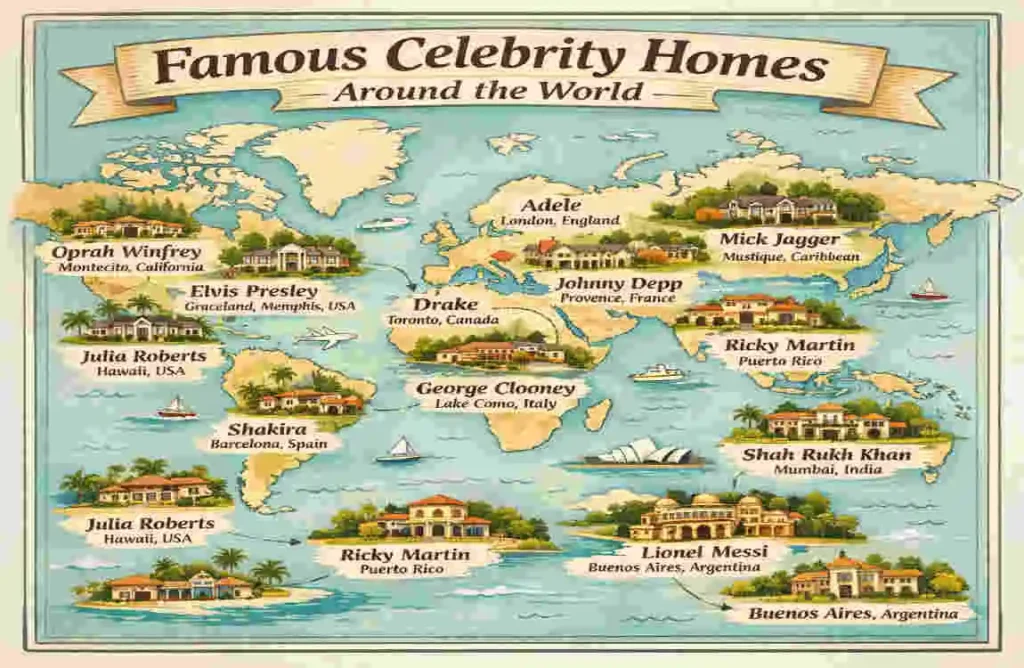 Celebrity Homes Map