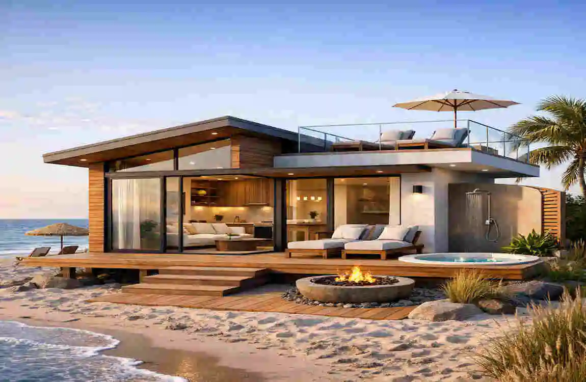small modern beach home