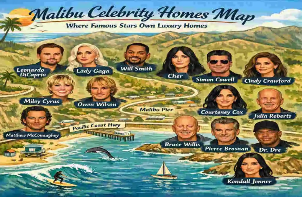 Malibu Celebrity Homes Map: Where Famous Stars Own Luxury Homes malibu celebrity homes map