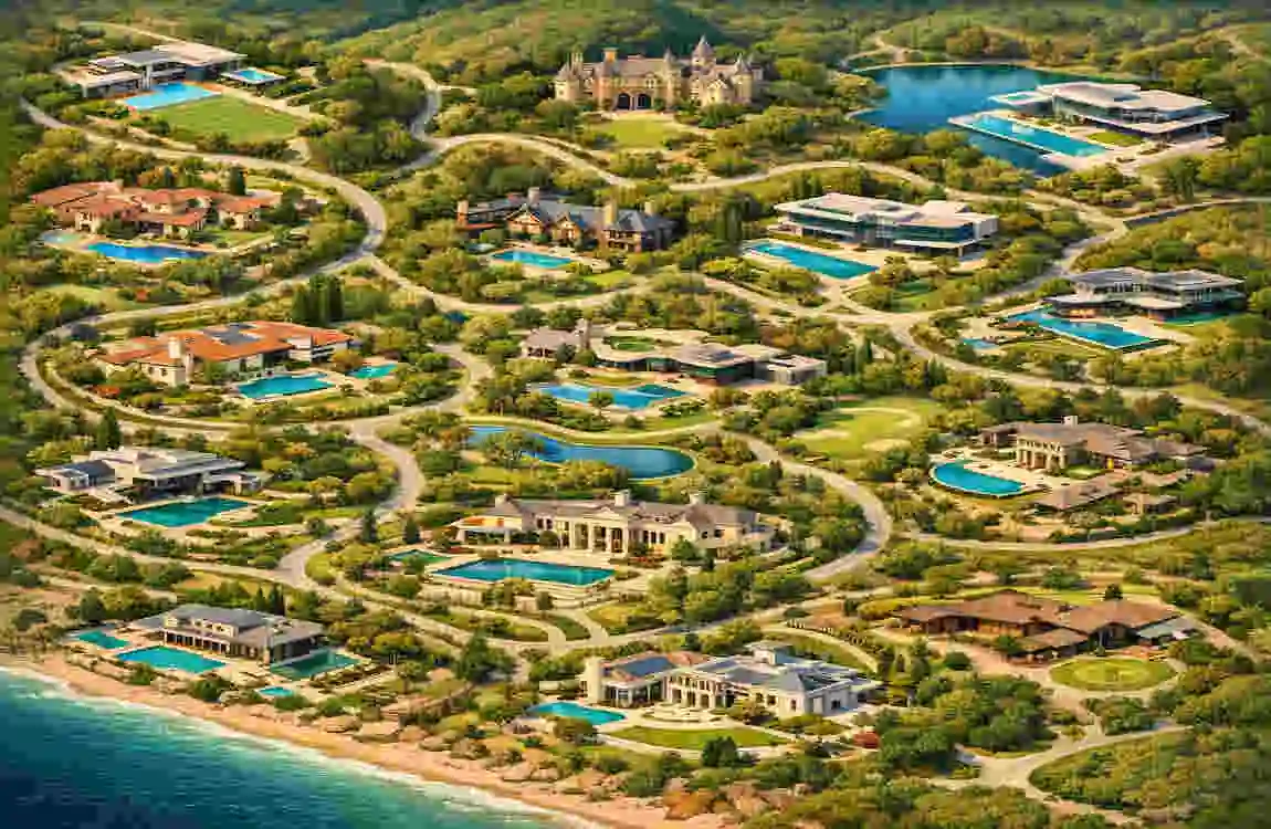 map of celebrity homes