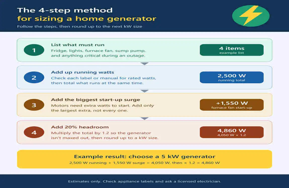 what size generator do i need for a house